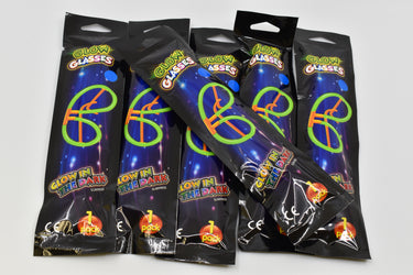 Blue Glow Stick Eye Glasses- Single Packs